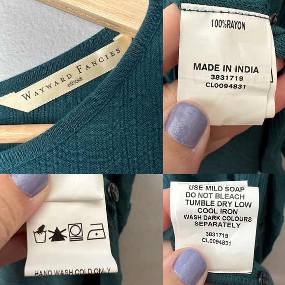 eShakti Wayward Fancies Rayon Crinkle Corset-Style Dress - Picture 8 of 8